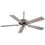 52" Minka Aire Contractor Plus Brush Steel Ceiling Fan with Pull Chain