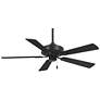 52" Minka Aire Contractor Plus Coal Black Ceiling Fan with Pull Chain