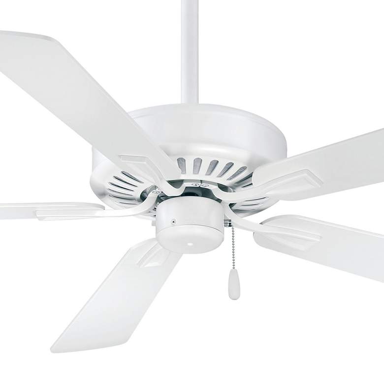 Image 2 52" Minka Aire Contractor Plus Flat White Ceiling Fan with Pull Chain more views