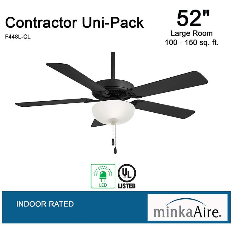 Image 6 52" Minka Aire Contractor Uni-Pack Coal LED Pull Chain Ceiling Fan more views