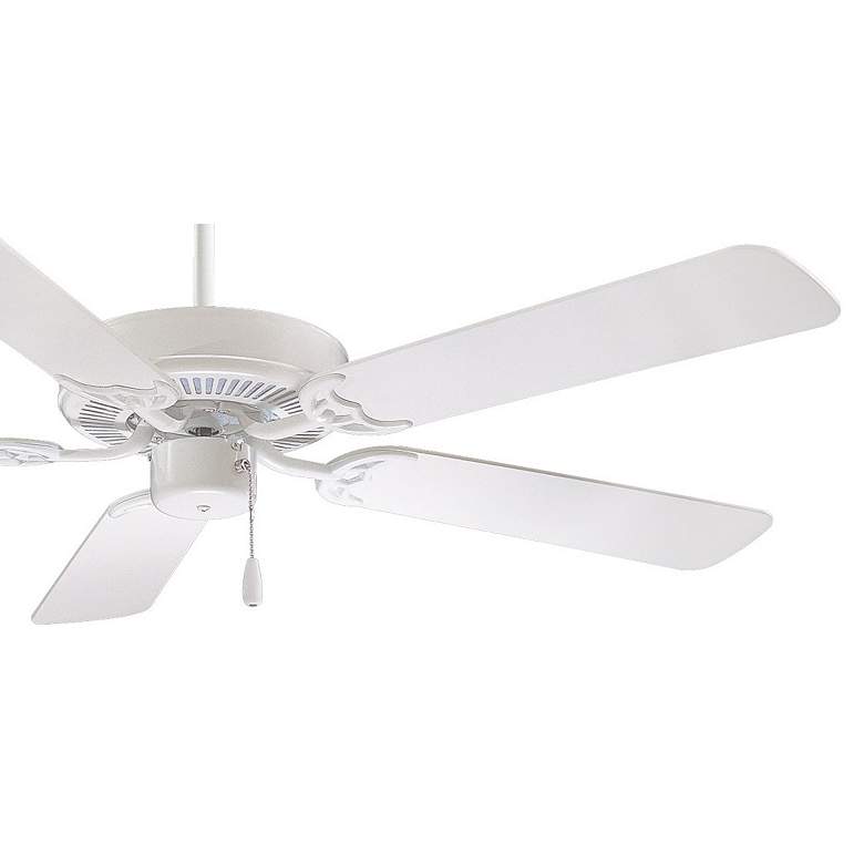 Image 4 52" Minka Aire Contractor White Indoor Ceiling Fan with Pull Chain more views