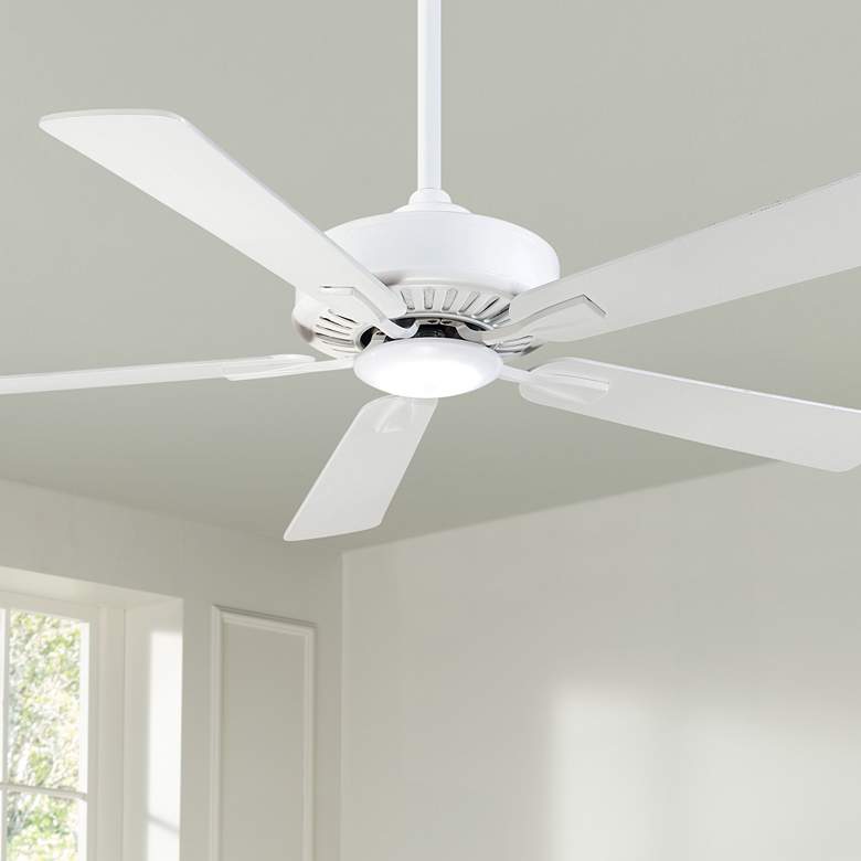 Image 1 52 inch Minka Aire Contractor White LED Ceiling Fan with Remote