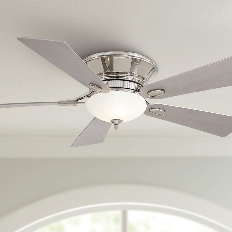 Image 1 52 inch Minka Aire Delano II Nickel LED Ceiling Fan with Wall Control