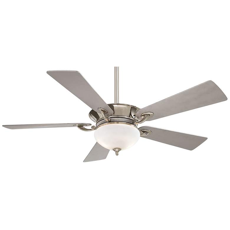 52 inch Minka Aire Delano Nickel LED Ceiling Fan with Wall Control