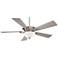 52" Minka Aire Delano Nickel LED Ceiling Fan with Wall Control