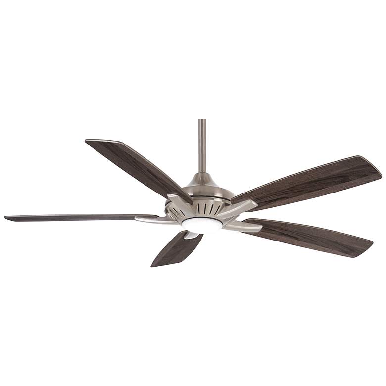 Image 2 52 inch Minka Aire Dyno Brushed Nickel Wood LED Ceiling Fan with Remote