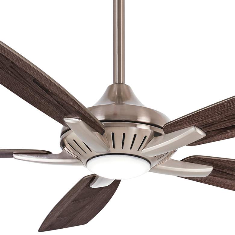 Image 3 52 inch Minka Aire Dyno Brushed Nickel Wood LED Ceiling Fan with Remote more views
