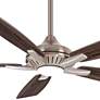 52" Minka Aire Dyno Brushed Nickel Wood LED Ceiling Fan with Remote