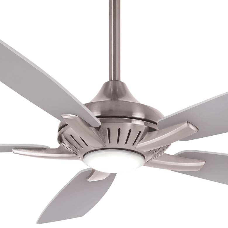 Image 4 52" Minka Aire Dyno Brushed Nickel Wood LED Ceiling Fan with Remote more views