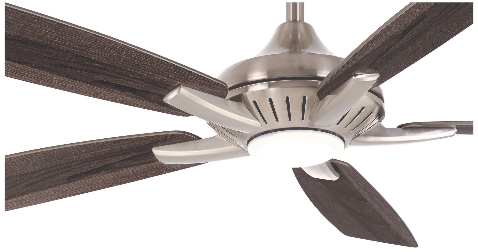 52" Minka Aire Dyno Brushed Nickel Wood LED Ceiling Fan with Remote