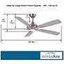 52" Minka Aire Dyno Brushed Nickel Wood LED Ceiling Fan with Remote