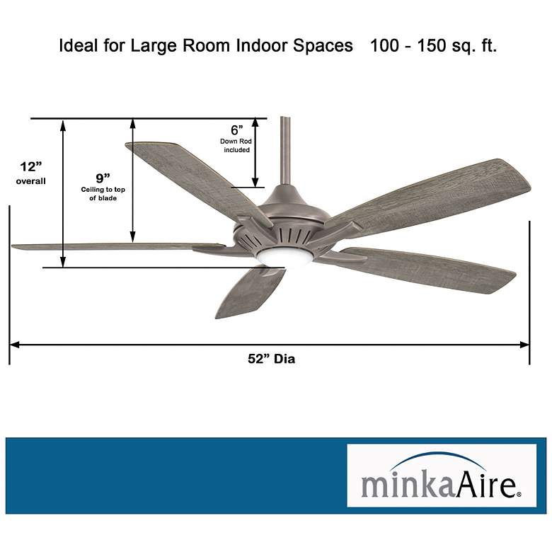 Image 7 52" Minka Aire Dyno Burnished Nickel LED Ceiling Fan with Remote more views