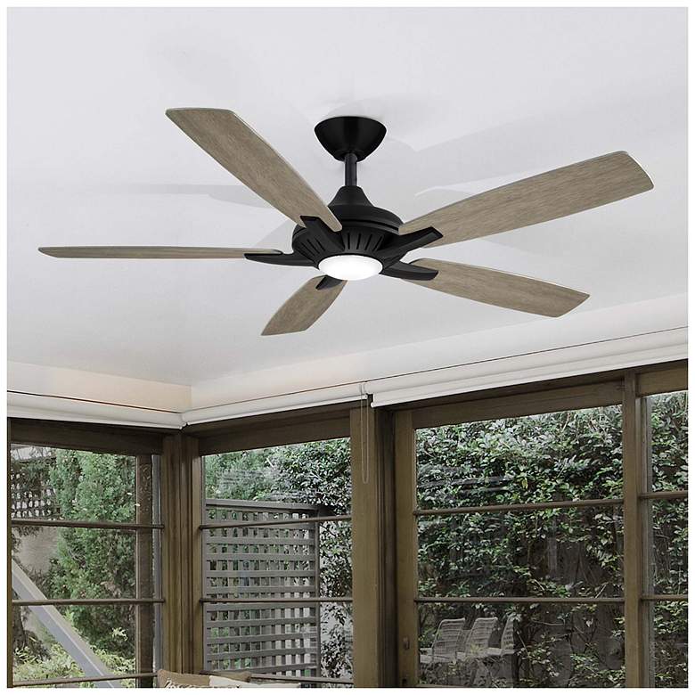 Image 6 52" Minka Aire Dyno Coal Black LED Ceiling Fan with Remote Control more views