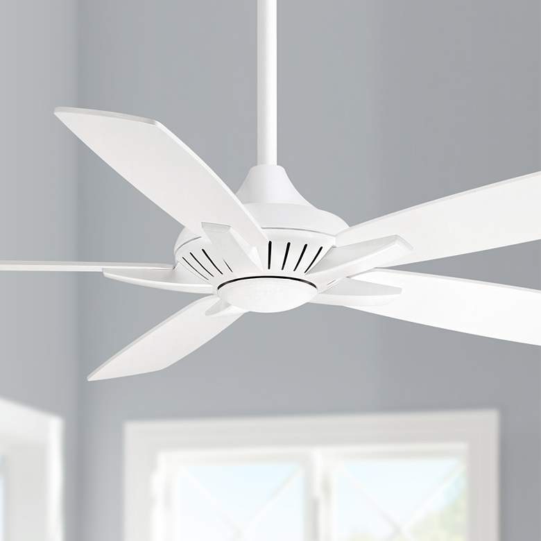 Image 1 52" Minka Aire DYNO White Ceiling Fan with Remote Control