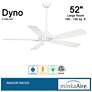 7_52" Minka Aire DYNO White Ceiling Fan with Remote Control more views