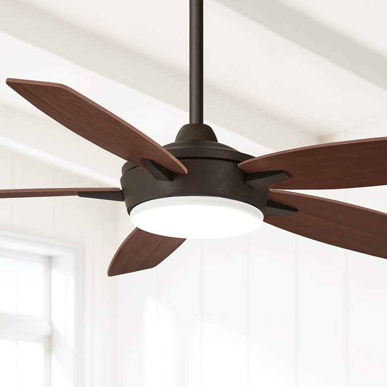 Image 1 52 inch Minka Aire Espace Bronze LED Ceiling Fan with Remote Control
