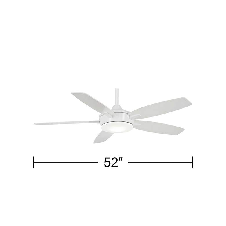 Image 5 52" Minka Aire Espace White LED Ceiling Fan with Remote Control more views