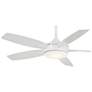 7_52" Minka Aire Espace White LED Ceiling Fan with Remote Control more views