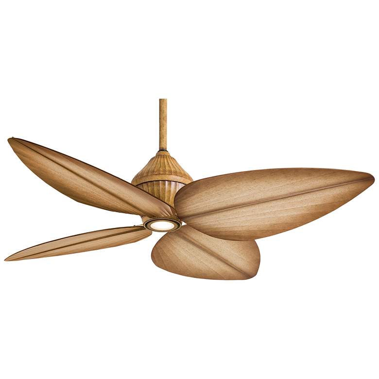 Image 2 52 inch Minka Aire Gauguin Bahama Beige Outdoor LED Fan with Wall Control