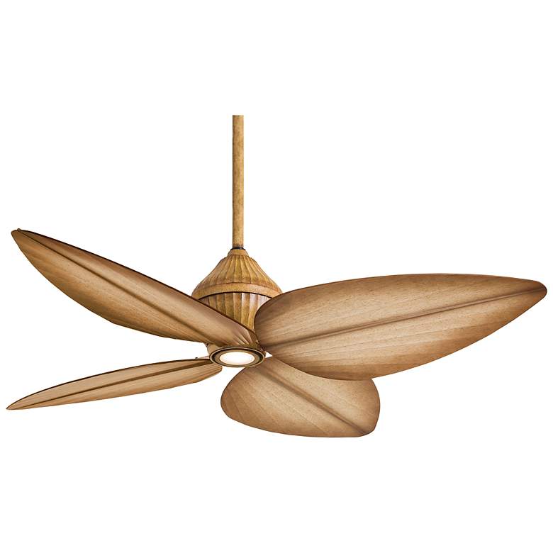 Image 2 52 inch Minka Aire Gauguin Bahama Beige Outdoor LED Fan with Wall Control