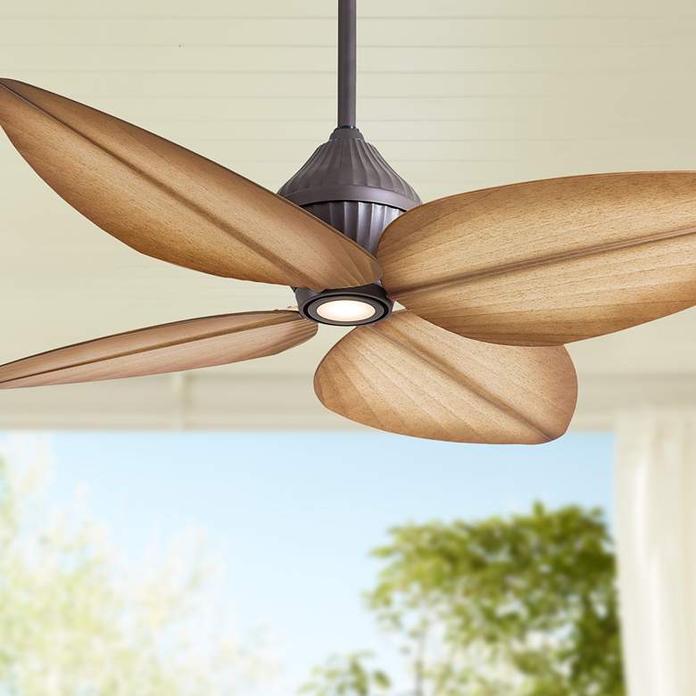 Image 1 52" Minka Aire Gauguin Bronze Wet Rated Ceiling Fan with Wall Control