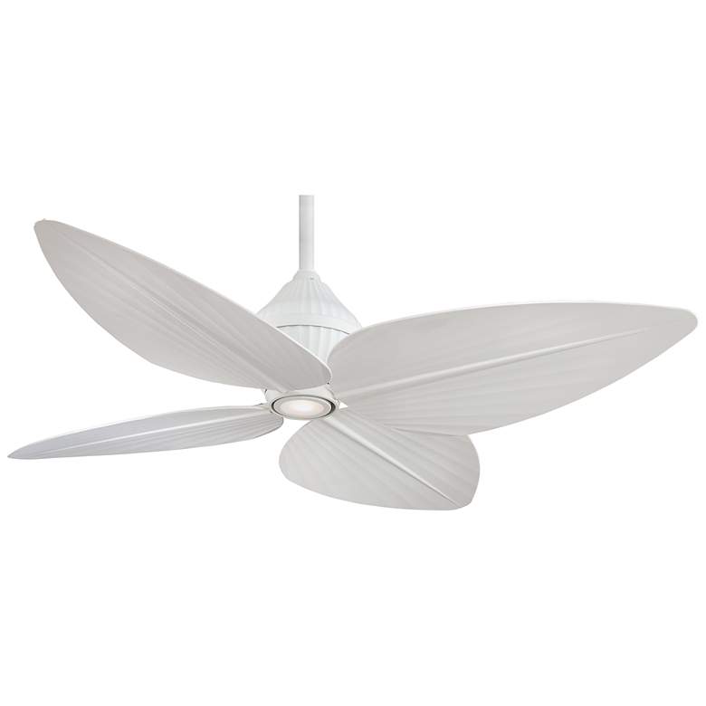 Image 2 52 inch Minka Aire Gauguin White Outdoor LED Ceiling Fan with Wall Control