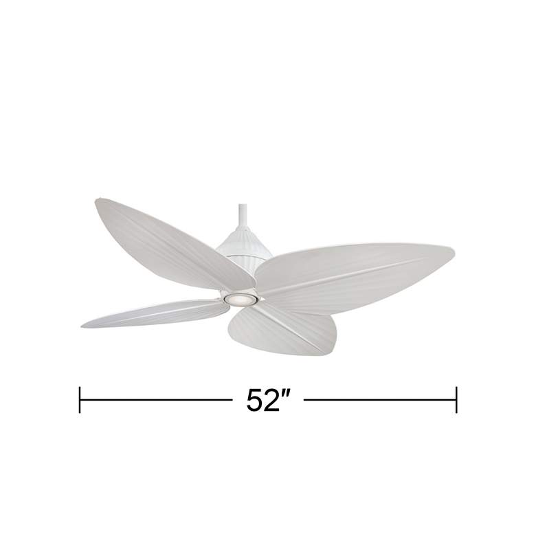 Image 6 52" Minka Aire Gauguin White Outdoor LED Ceiling Fan with Wall Control more views