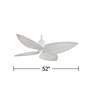 52" Minka Aire Gauguin White Outdoor LED Ceiling Fan with Wall Control