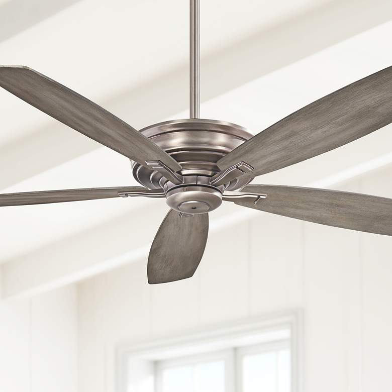 Image 1 52 inch Minka Aire Kafe Burnished Nickel Pull Chain Ceiling Fan