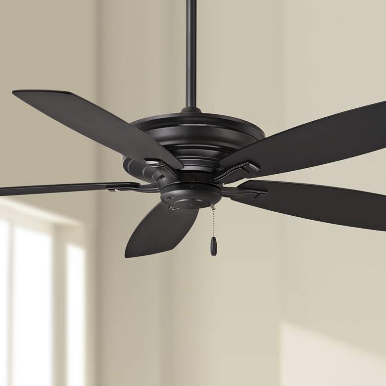 Image 1 52 inch Minka Aire Kafe Coal Finish Pull Chain Ceiling Fan