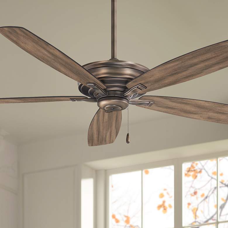 Image 1 52 inch Minka Aire Kafe Heirloom Bronze Ceiling Fan with Pull Chain