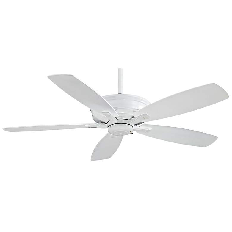 Image 2 52 inch Minka Aire Kafe White Pull Chain Ceiling Fan