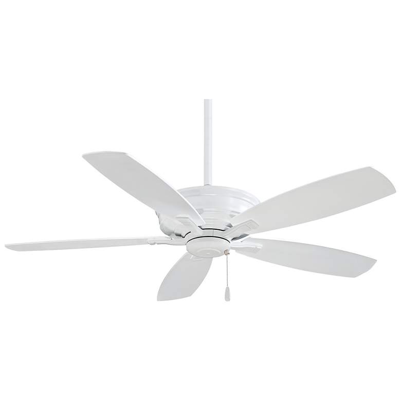 Image 2 52" Minka Aire Kafe White Pull Chain Ceiling Fan