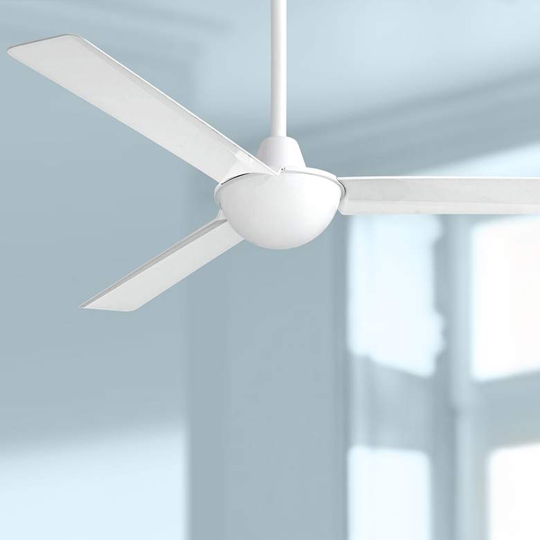 Image 1 52 inch Minka Aire Kewl White Modern Indoor Ceiling Fan with Wall Control