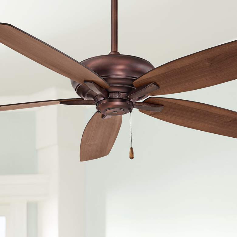 Image 1 52 inch Minka Aire Kola Dark Brushed Bronze Pull Chain Ceiling Fan