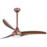 52&quot; Minka Aire Light Wave Distressed Koa Ceiling Fan with Remote