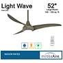 5_52" Minka Aire Light Wave Driftwood LED Ceiling Fan with Remote more views