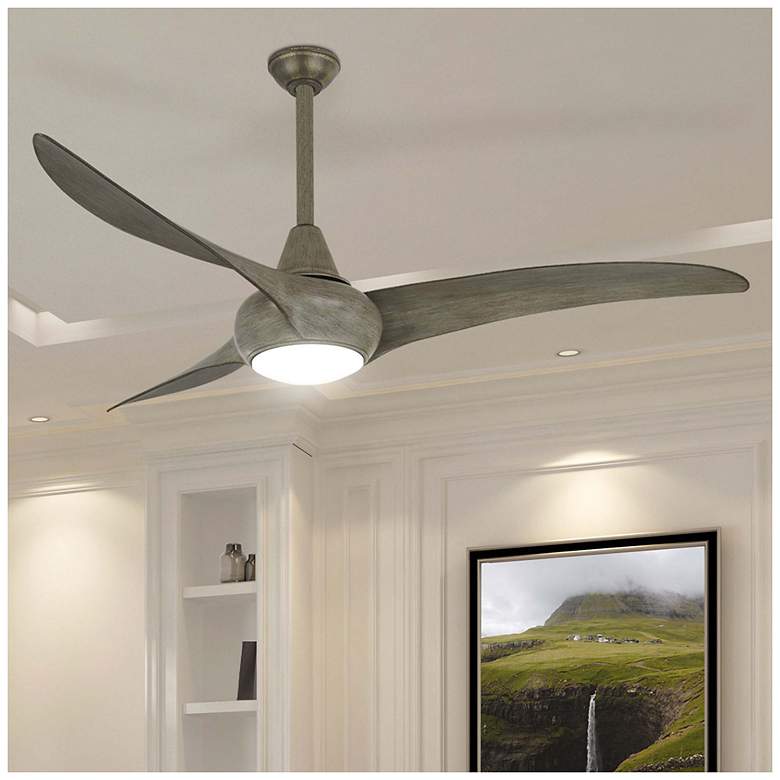 Image 6 52" Minka Aire Light Wave Driftwood LED Ceiling Fan with Remote more views