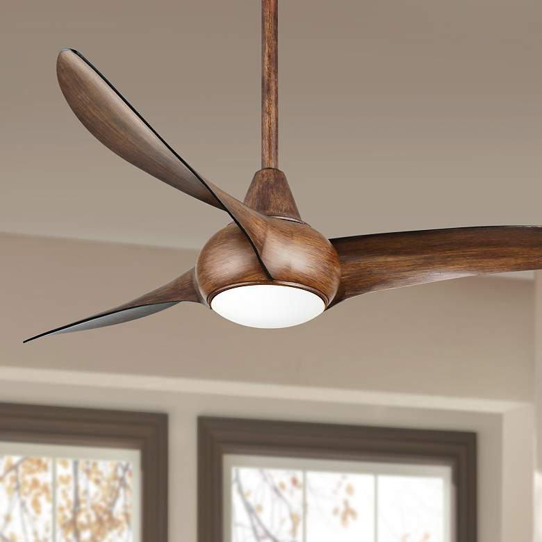 Image 1 52 inch Minka Aire Light Wave Koa Indoor LED Ceiling Fan with Remote