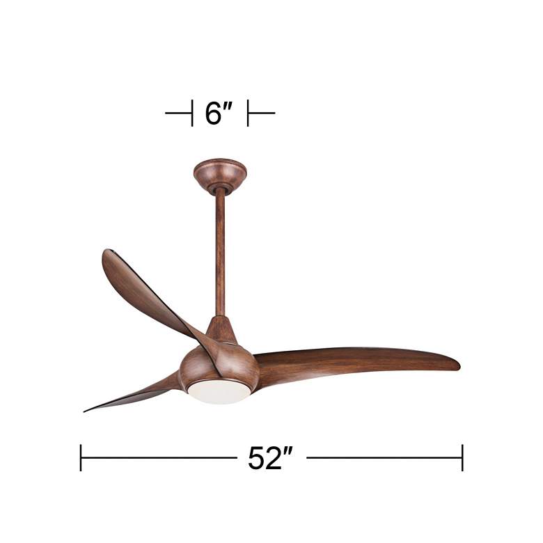 Image 6 52 inch Minka Aire Light Wave Koa Indoor LED Ceiling Fan with Remote more views