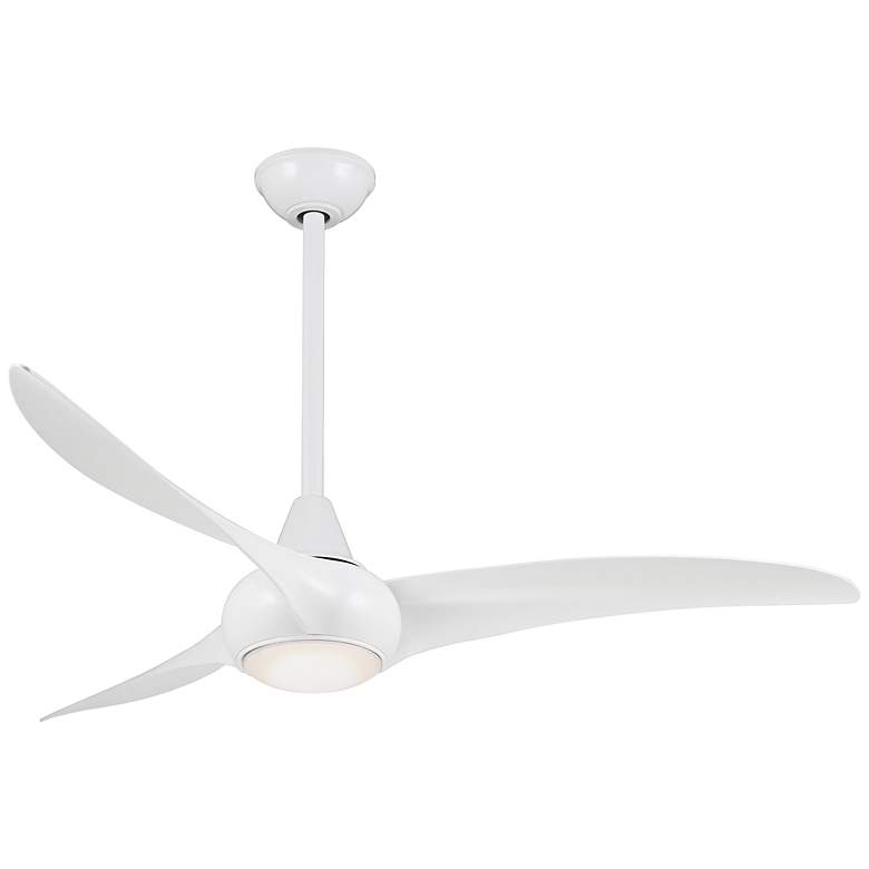 Image 2 52 inch Minka Aire Light Wave Modern White Ceiling Fan with Remote Control