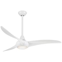 52&quot; Minka Aire Light Wave Modern White Ceiling Fan with Remote Control