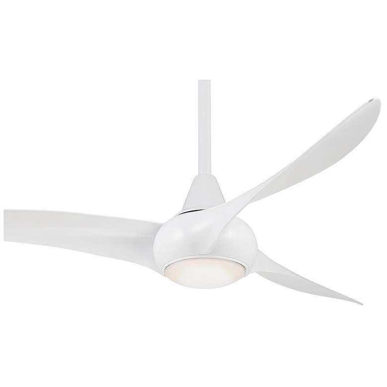 Image 4 52 inch Minka Aire Light Wave Modern White Ceiling Fan with Remote Control more views