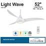 6_52" Minka Aire Light Wave Modern White Ceiling Fan with Remote Control more views