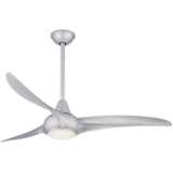 52&quot; Minka Aire Light Wave Silver Modern Ceiling Fan with Remote
