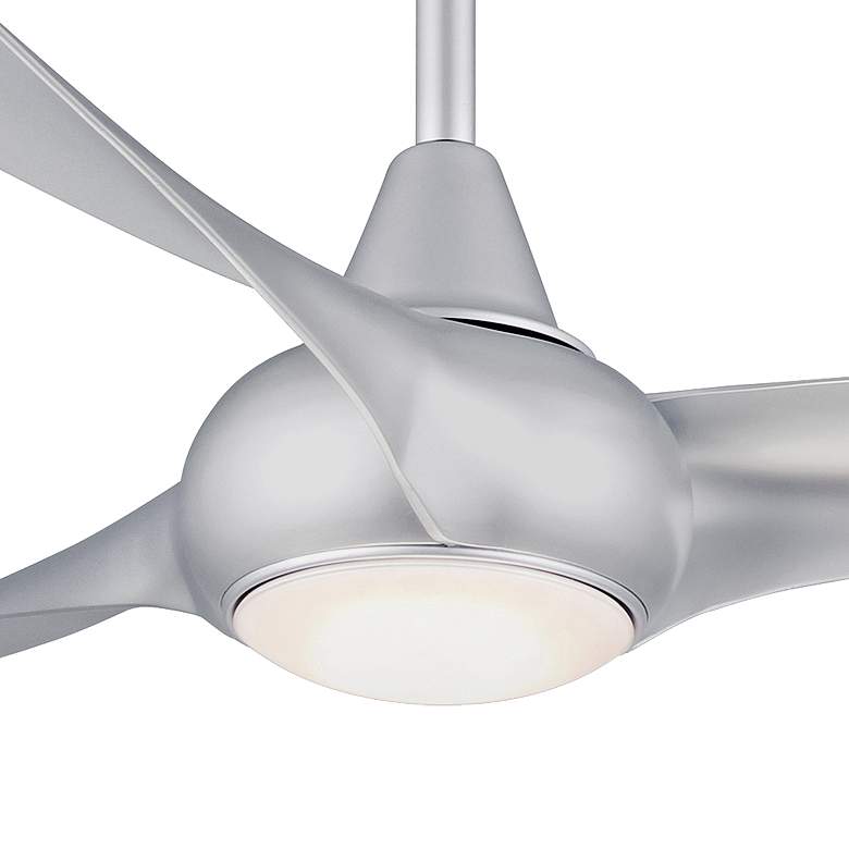 Image 3 52" Minka Aire Light Wave Silver Modern Ceiling Fan with Remote more views