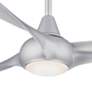52" Minka Aire Light Wave Silver Modern Ceiling Fan with Remote
