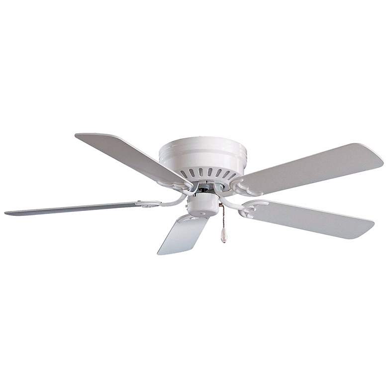 Image 1 52" Minka Aire Mesa White Traditional Ceiling Fan with Pull Chain