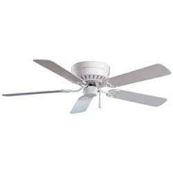 52&quot; Minka Aire Mesa White Traditional Ceiling Fan with Pull Chain