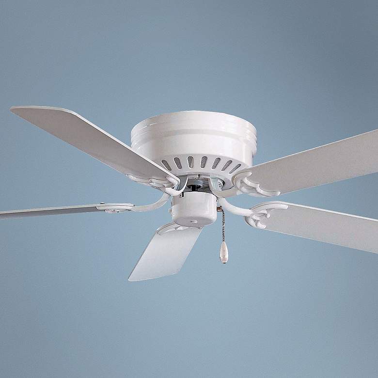 Image 1 52" Minka Aire Mesa White Traditional Ceiling Fan with Pull Chain